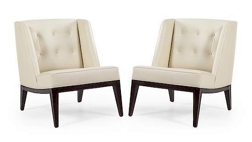 Edward Wormley (American, 1907-1995), Dunbar, c.1960, a pair of Janus Group lounge chairs