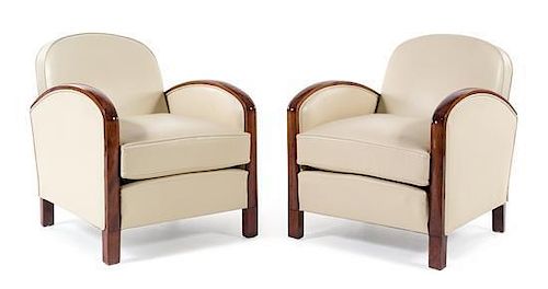 Art Deco, France, 1930s, a pair of lounge chairs