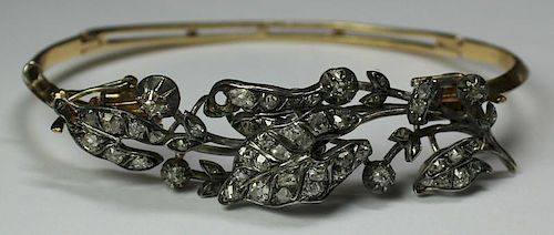 JEWELRY. Antique 14kt Gold, Silver and Diamond