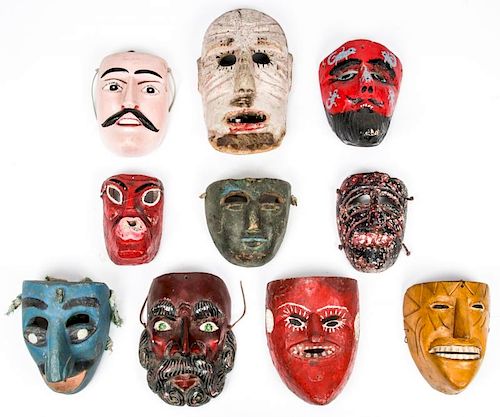 10 Vintage Mexican Festival Masks