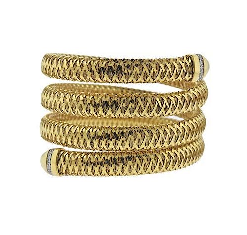 Roberto Coin Primavera 18K Gold Diamond Wrap Bracelet