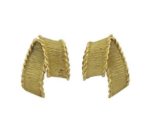 1980s Tiffany &amp; Co 18K Gold Earrings