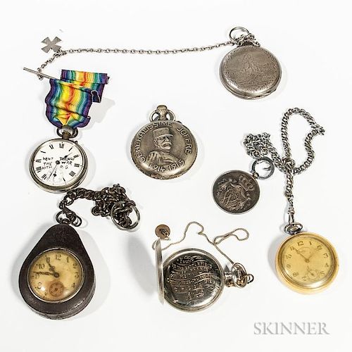 Six WWI-era Pocket Watches