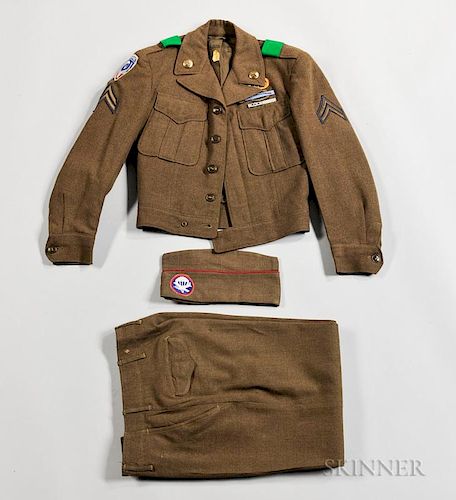 187th Airborne, 88th Airborne Anti-aircraft Battalion Ike Jacket, Trousers, and Cap