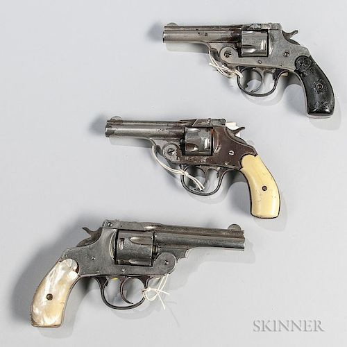 Three Iver Johnson Safety Automatic Double-action Revolvers