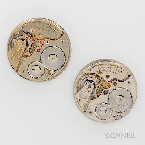 Two Hamilton "992" Watch Movements and Dials