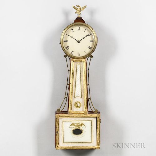 S. Willard-style Timepiece or "Banjo" Clock
