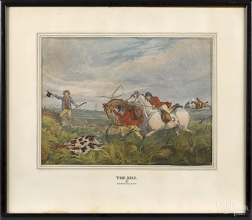 Henry Alken, two fox hunting scenes
