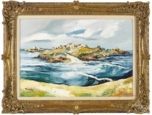 Elisee Maclet, oil on canvas of Sieck Island