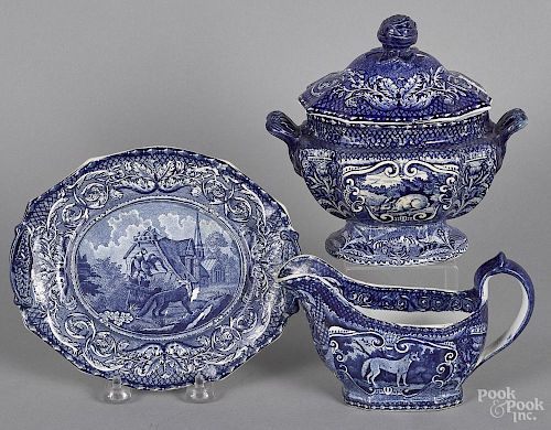 Blue Staffordshire tablewares