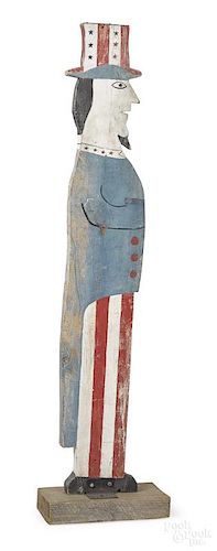Painted Uncle Sam display figure