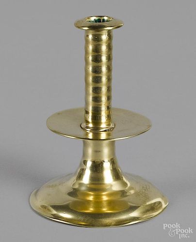 Brass trumpet candlestick