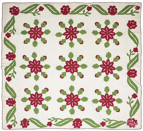 Pennsylvania floral appliqué quilt