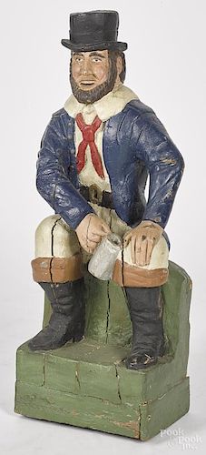 English carved and painted Jack Tar figure
