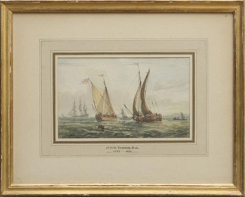 ATTRIBUTED TO JOSEPH M.W. TURNER (1775-185): SEASCAPE