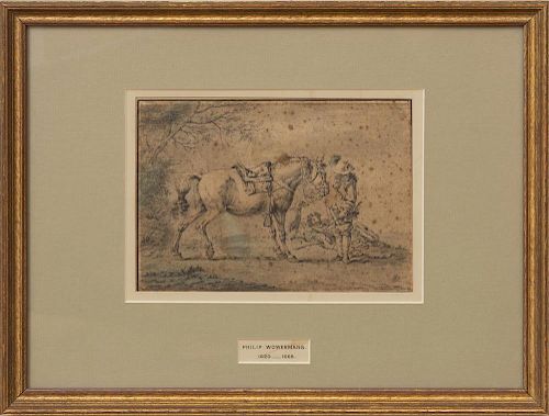 ATTRIBUTED TO PHILIPS WOUWERMAN (1619-1668): HORSE AND RIDER