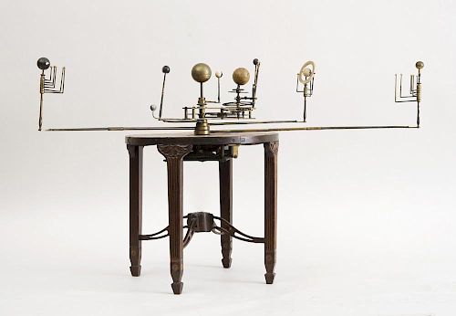 GEORGE III ORRERY ON INLAID AND CARVED MAHOGANY STAND
