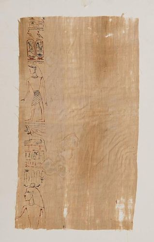 EGYPTIAN INSCRIBED LINEN MUMMY CLOTH