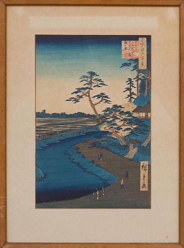 UTAGAWA HIROSHIGE (1796-1858): A VIEW OF JASUIBATA IN TOKYO