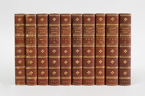 THOMAS MOORE, THE POETICAL WORKS, 10 VOLUMES