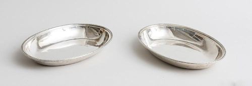 PAIR OF GEORGE III SILVER OVAL SHALLOW DISHES
