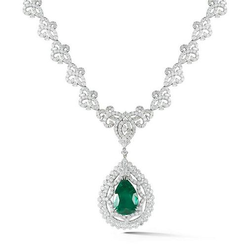 C. Dunaigre, Emerald and Diamond Necklace.