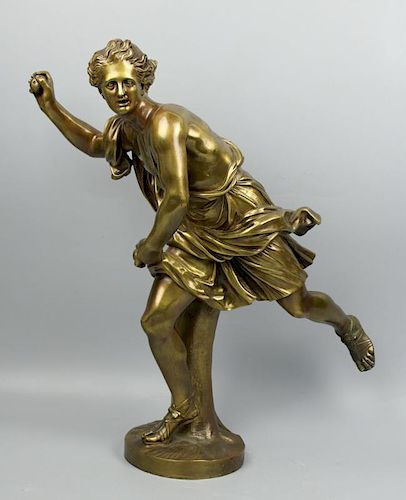 Susse Freres (France,19C) Bronze "Running Boy"