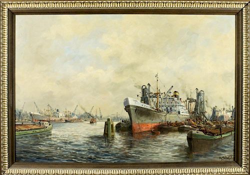 Pieter Van Schaik Jr (Dutch, 20th C) oil on canvas