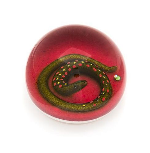 * Paul Ysart, (Spanish, 1904-1991), a Gold Snake paperweight