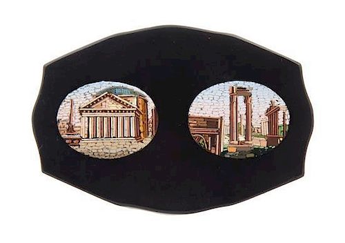 An Italian Micromosaic Paperweight Diameter 4 inches