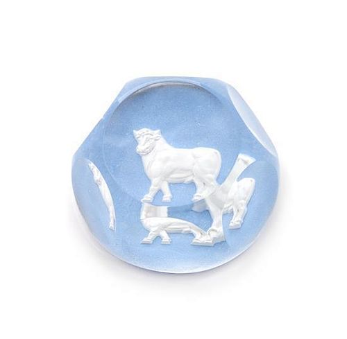 * Baccarat, , a zodiac sulphide paperweight