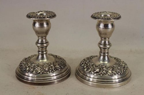 S. Kirk & Son Weighted Sterling Candle Sticks