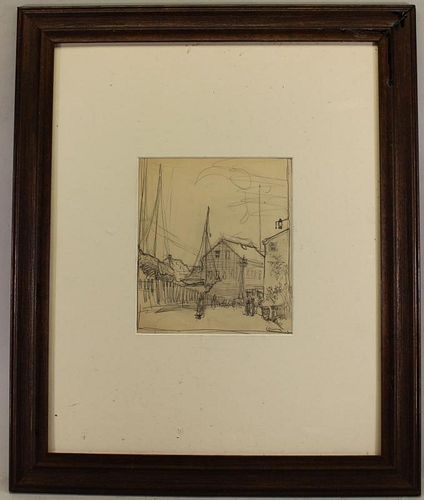 O' Connor, Signed Drawing of a Village