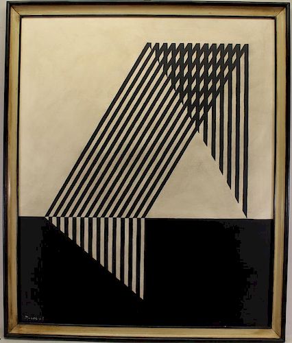 Moses, '63 Signed Geometric Abstract Painting