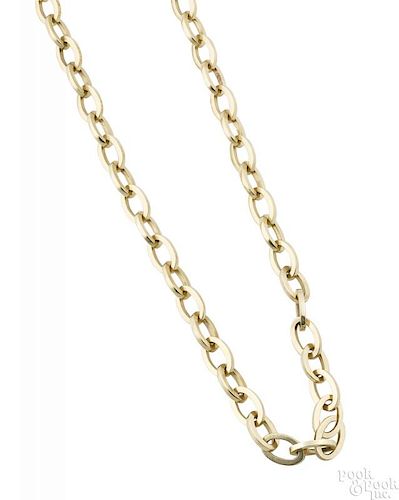 14K yellow gold oval link chain