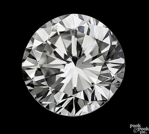One brilliant cut round 4.44 ct unmounted diamond