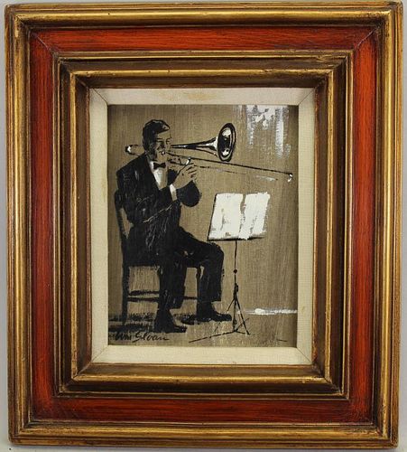 William Sloan, Painting of Man Playing Trombone
