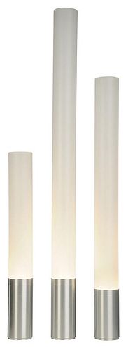 Three Matching Tall Cylinder Lamps