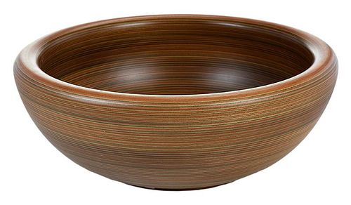 Large Wooden Multi-Layered Turned Vessel