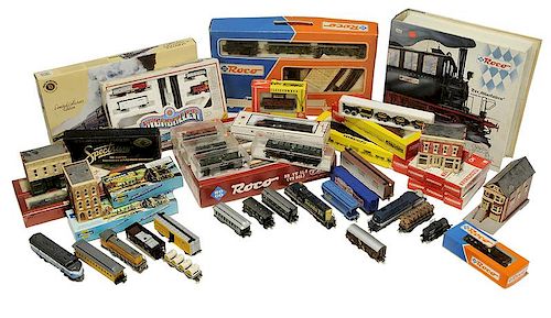 Large Group of Model Trains and Accessories