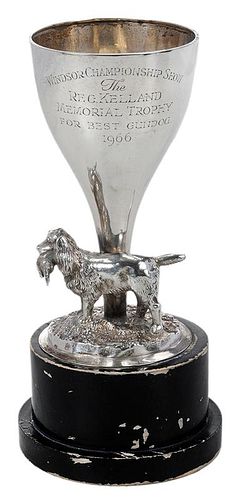 English Silver Dog Trophy