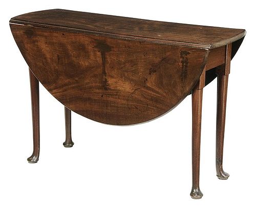 Queen Anne Solid Mahogany Drop Leaf Table