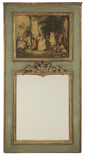 Louis XV Style Paint Decorated Trumeau