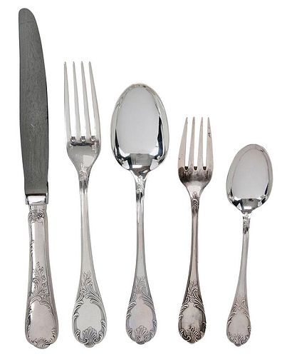 34 Pieces Christofle Marly Silver-Plate Flatware
