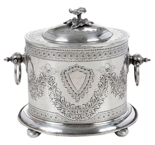 Silver-Plate Biscuit Box