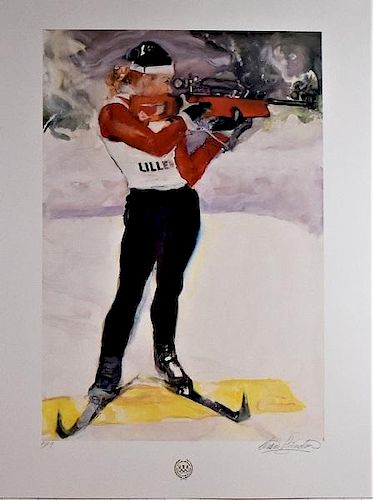 Dian Friedman "Biathlon" Limited Edition Lithograph