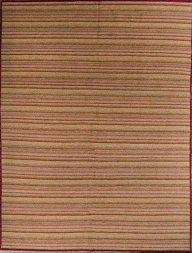 Natural Dye Rug with Stripes: 8'11'' x 11'9''