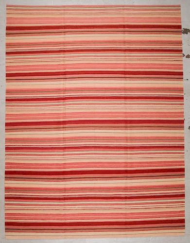 Modern Striped Kilim: 9'2'' x 12'10''