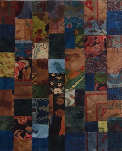 Patchwork Rug Composed of Turkish Kilim Fragments: 6'7'' x 8'1''