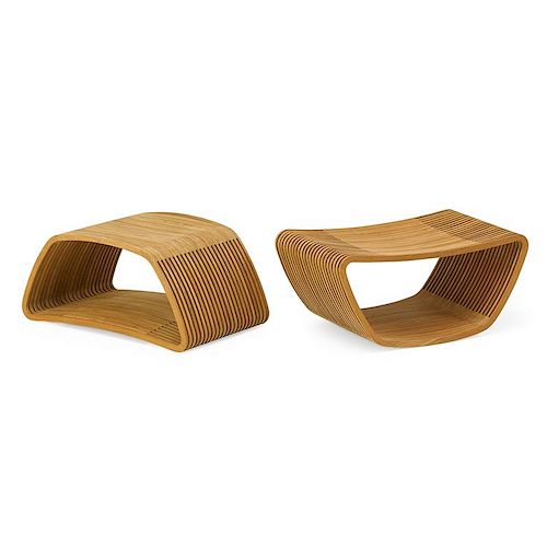CAPPELLINI Two Hula stools/side tables